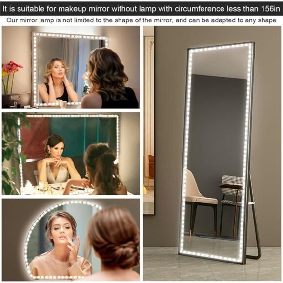 LED Vanity Mirror Lights for Makeup Dressing Table Vanity Set 13ft Flexible LED - Picture 6 of 7
